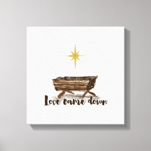 Kerstliefde is omlaag gegaan canvas afdruk