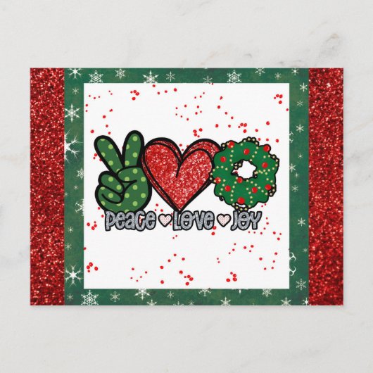 Kerstliefde Joy Briefkaart (Voorkant)