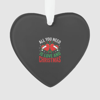 Kerstliefde Kerstman Hoed Typografie Ornament