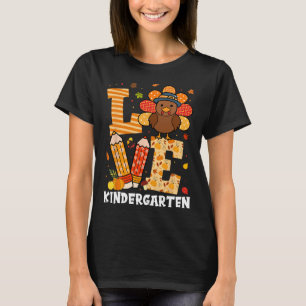 Kerstliefde kleuterleidster kalkoen herfst t-shirt