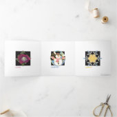 Kerstliefhebber lamslicht drieluik wenskaart (Binnen)