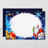 kerstlijst feestdagenkaart (Voorkant / Achterkant)