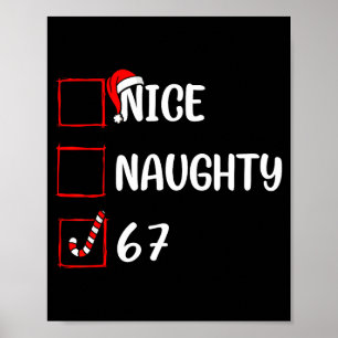 Kerstlijst Leuk Stout 6 7 Grappig Zes Zeven Mij Poster