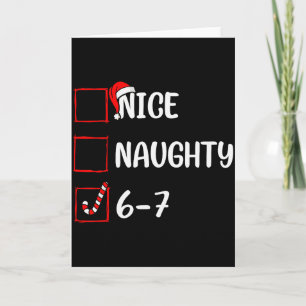 Kerstlijst Nice Stout 6 7 Grappig Zes Zeven Mij Kaart