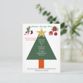 Kerstlijst Scavenger Hunt Game Kaart (Staand voorkant)