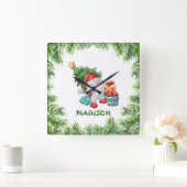 kerstLijst Vierkante Klok (Huis)