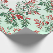 kerstlijsterbes cadeaupapier (Hoek)