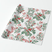 kerstlijsterbes cadeaupapier (Uitgerold)