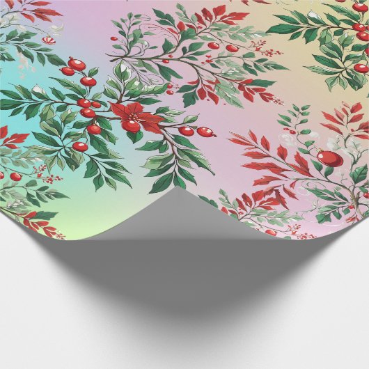 kerstlijsterbes cadeaupapier (Hoek)