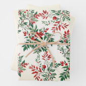 kerstlijsterbes inpakpapier vel (In situ)