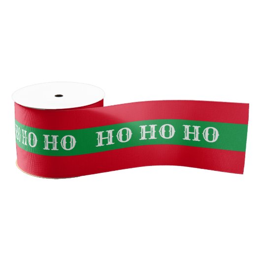 Kerstlint & Ho Ho Stripe Rood/Groen geschenken Grosgrain Lint (Spoel)