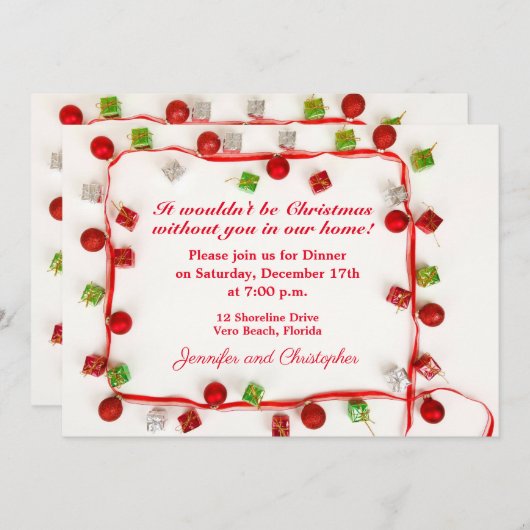 Kerstlint Kaart (Voorkant / Achterkant)