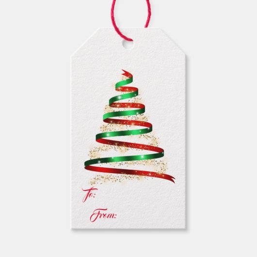 Kerstlintboom Cadeaulabel (Voorkant)