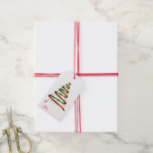 Kerstlintboom Cadeaulabel (Met Touw)