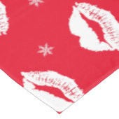 kerstlippen en sneeuwvlokken tafelkleed (Gekanteld)