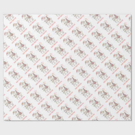 Kerstllama Cadeaupapier (Vlak)