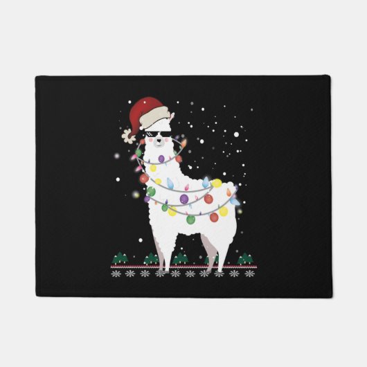 Kerstllama Deurmat (Voorkant)