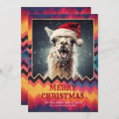 Kerstllama Kaart (Voorkant / Achterkant)