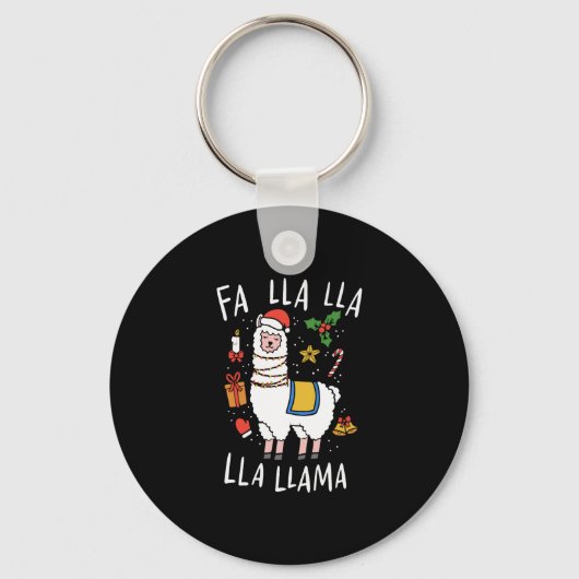 Kerstllama Sleutelhanger (Voorkant)