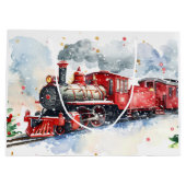 kerstlocomotief groot cadeauzakje (Achterkant)