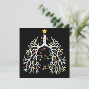 Kerstlong Ademhalingstherapeut RT Verpleegkundige Feestdagenkaart