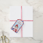 Kerstluchtpost met Santa Gift-Label Cadeaulabel (Met Touw)