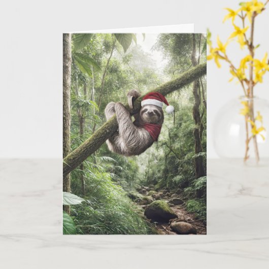 Kerstluiaard in het regenwoud kaart (Gele Bloem)