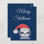 Kerstluiaard met kerstmuts briefkaart (Voorkant / Achterkant)