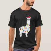 Kerstluid met kerstllama Santa Hat Sunbril Alpaca  T-shirt (Voorkant)