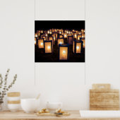 Kerstluiers 's nachts poster (Keuken)