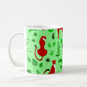 kerstluipaard cheetah monstera plant koffiemok