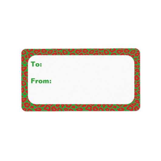 kerstluipaard etiket (Voorkant)