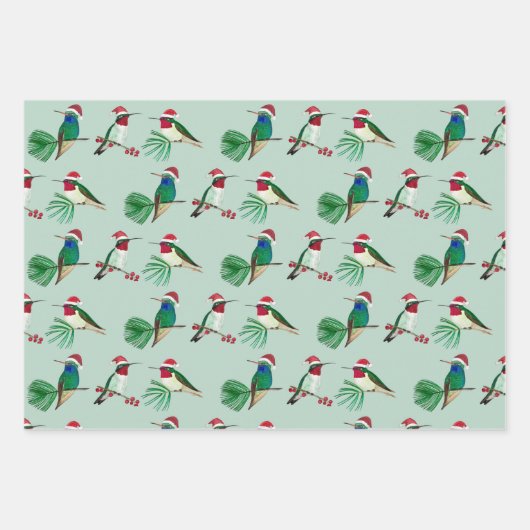 kerstluivogels inpakpapier vel (Voorkant)