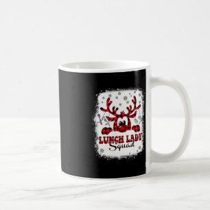 Kerstlunch Lady Squad Reinder Buffalo Plaid X Koffiemok