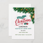 kerstlunch personaliseren kaart (Voorkant / Achterkant)