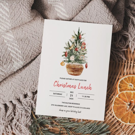 kerstlunchparty kaart