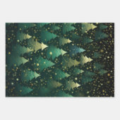 Kerstm Wrap Papier Plat Vel Set 3 (Voorkant 2)