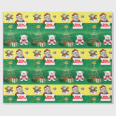 Kerstm Wrap Papier Sneeuwman (Vlak)