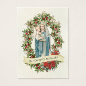 Kerstmaagd Mary Funeral Memorial Heilige Kaart (Voorkant)
