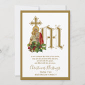 kerstmaagd Mary Jesus Feestdagenkaart (Voorkant)