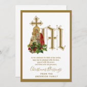 kerstmaagd Mary Jesus Feestdagenkaart (Voorkant / Achterkant)