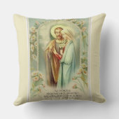 Kerstmaagd Mary St. Joseph Wedding Kussen (Achterkant)