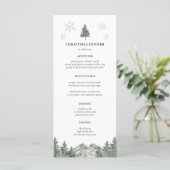 Kerstmaal in de bergen menu (Staand voorkant)