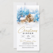 Kerstmaal Winter Wonderland uitnodiging (Voorkant)