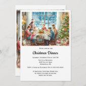 Kerstmaaltijd met het gezin kaart (Voorkant / Achterkant)