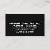 Kerstmaan, Kerstfeest Ticket Uitnodiging Informatiekaartje (Achterkant)