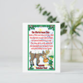 Kerstmagerrendiervoedsel Feestdagenkaart (Staand voorkant)
