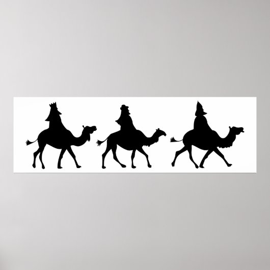 KerstMagi Silhouette Poster (Voorkant)