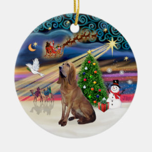 Kerstmagie - Bloodhound Keramisch Ornament
