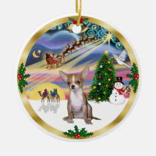 Kerstmagie - Chihuahua1 Keramisch Ornament